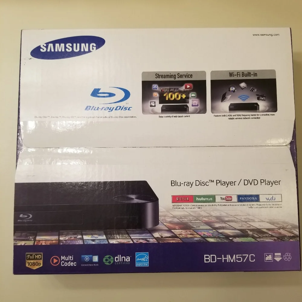 🔻REDUCED❣NIB Samsung Ultimate Streaming Blue Ray Disk DVD Pl Wi-Fi BD-HM57C